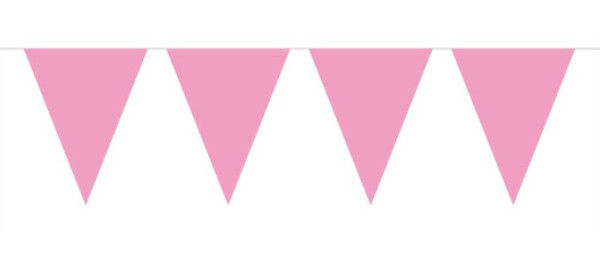 Cadena banderín XXL fiesta jardín rosa 10m