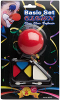 Trucco clown colorato con il naso