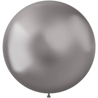 5 Shiny Star Luftballon silber 48cm