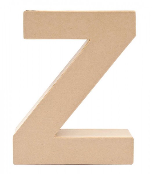 Paper mache letter Z 17.5cm