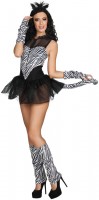 Preview: Animalistic short zebra ladies costume