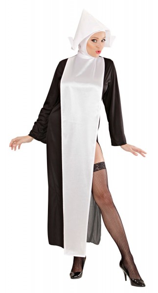 Sexet nonne kostume med hovedbeklædning 2