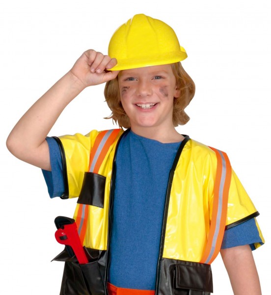 Żółty kask dziecięcy dla budowniczych 3