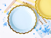 Aperçu: 6 assiettes en carton bleu pastel Candy Party 18cm