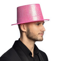 Preview: Fucsia glitter hat in neon pink
