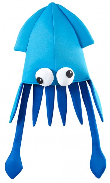 Gracioso sombrero de calamar azul 2