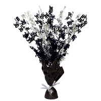 Preview: Happy Black Sparkling 30th Birthday table fountain 42cm