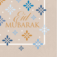 16 serviettes festives de l'Aïd Mubarak