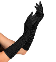 Voorvertoning: Lange handschoenen in zwart 44cm