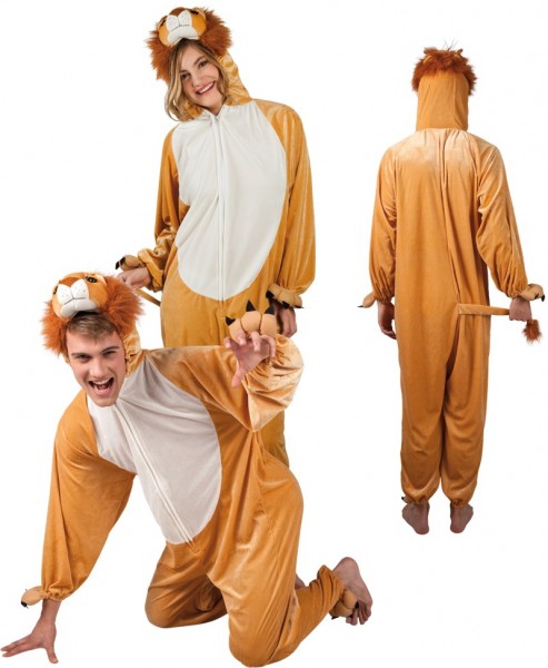 Lion plysj kostume unisex til voksne