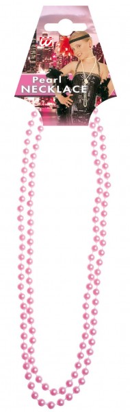 Collier de perles glamour rose 57cm