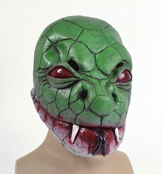 Grüne Schlangen Vollkopfmaske