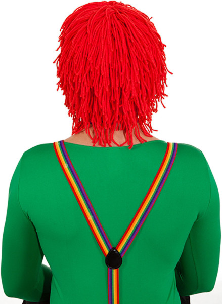 Divertente parrucca in lana shaggy rossa 2