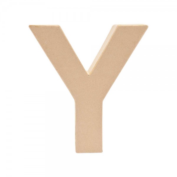 Paper mache letter Y 17.5cm