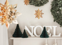 Voorvertoning: Noble kerstboom honingraat bal hanger 15cm