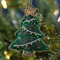Vista previa: Árbol de Navidad de terciopelo 8cm