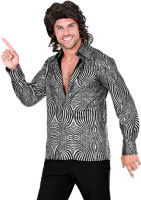 Widok: Holograficzna męska koszula disco z lat 70