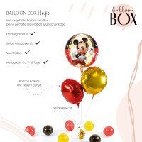 Vorschau: XL Heliumballon in der Box 3-teiliges Set Mickey forever