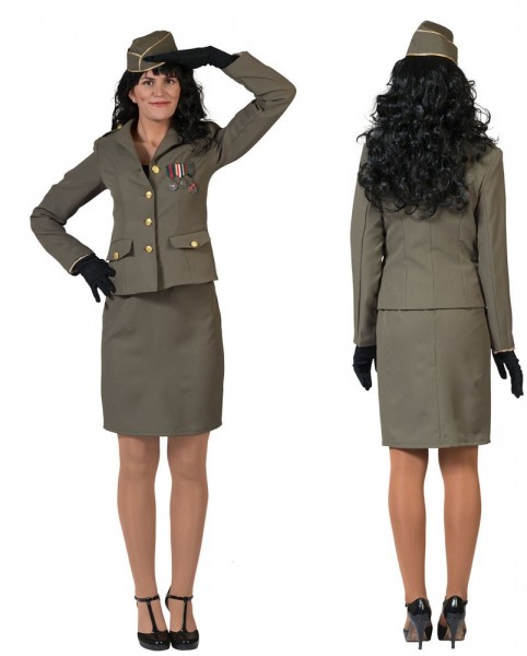 Disfraz de oficial militar Sra. Robertson para mujer
