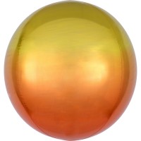 Ombré Orbz ballong gul-orange 40cm