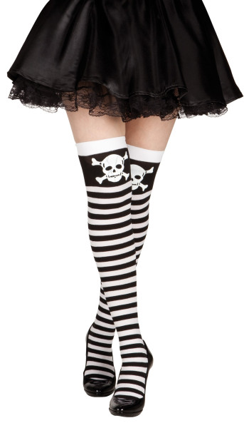 Skull pirate overknee stockings