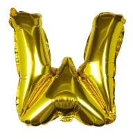 Vorschau: Goldener W Buchstaben Folienballon 40cm