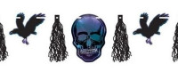 Shimmer Skull Halloween krans 3m