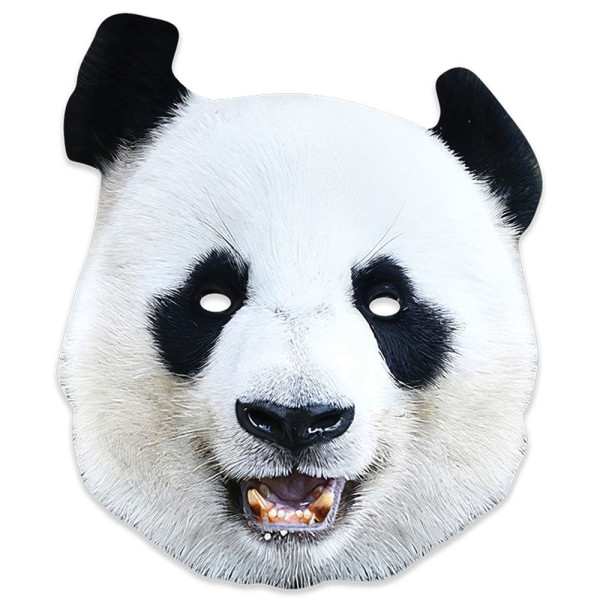 Panda mask made of cardboard