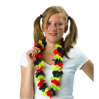 Fan Hawaii chain in gold, black and red