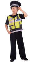 Disfraz de oficial de policía reciclado para niño