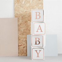 XXL babydecoratie blokjes gemaakt van karton