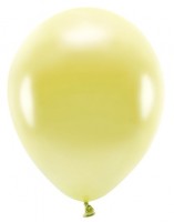 Vorschau: 100 Eco metallic Ballons zitronengelb 26cm