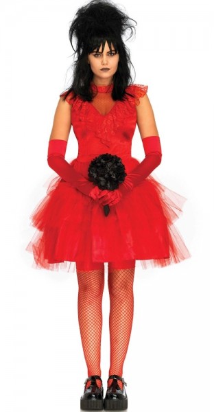 Disfraz de novia escarabajo rojo para mujer