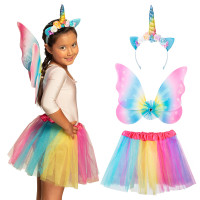 Förhandsgranskning: Unicorn fairy kostym set för flickor