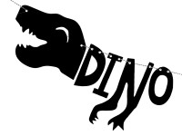 Oversigt: DIY Dino Island dinosaur guirlande 90cm