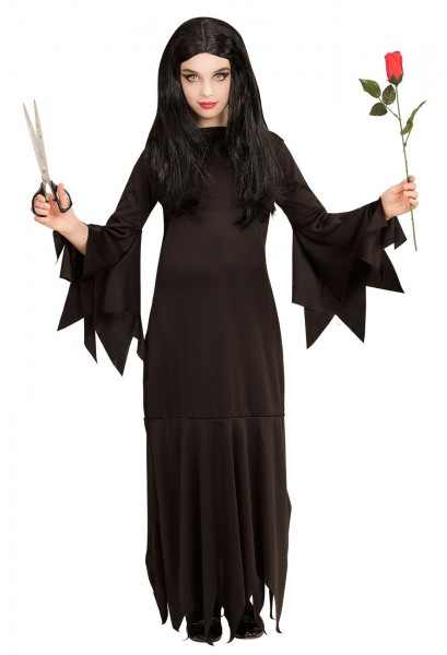 Simple Gothic Lady Child Costume Black 3