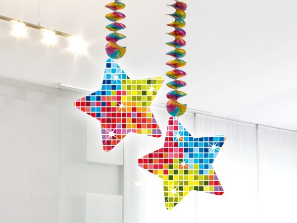 2 spiral decoration hangers Disco Star