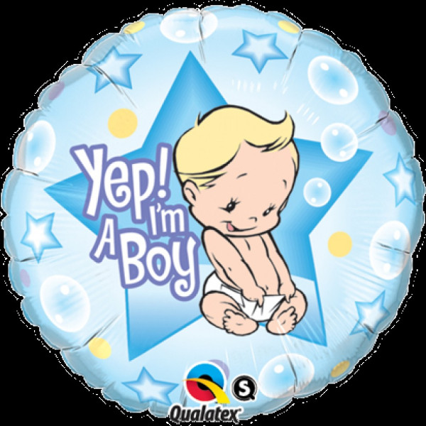 I am a Boy Babyparty Folienballon