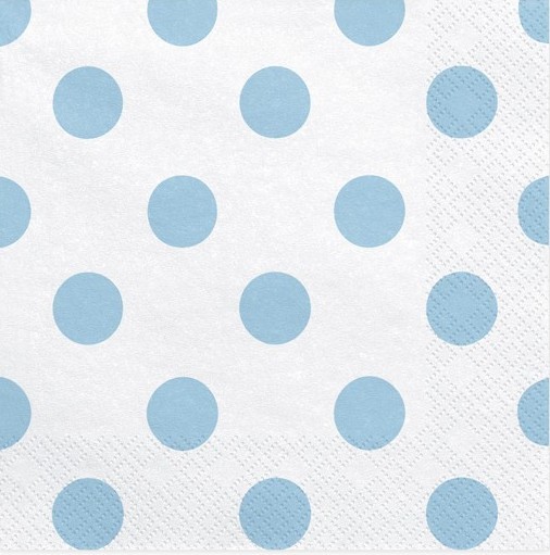Pack of 20Baby Blue Napkins 33x 33cm