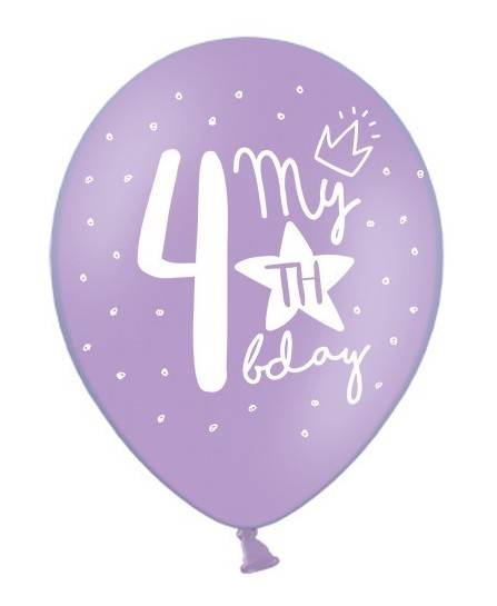 50 Luftballons Farbenfroher 4. Geburtstag 30cm 2