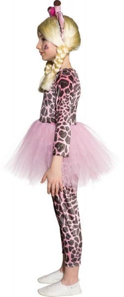 Disfraz de jirafa con falda rosa 2