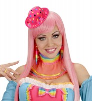 Vorschau: Pinker Clown Mini Hut Punkte Parade