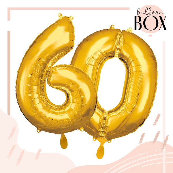 10 Heliumballons in der Box Golden 60 2