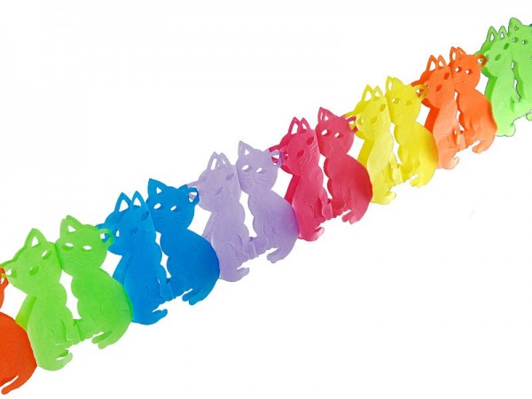 Colorful cat lover paper garland 17cm x 300cm