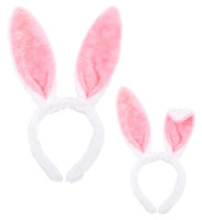 Preview: Bunny plush rabbit ears pink