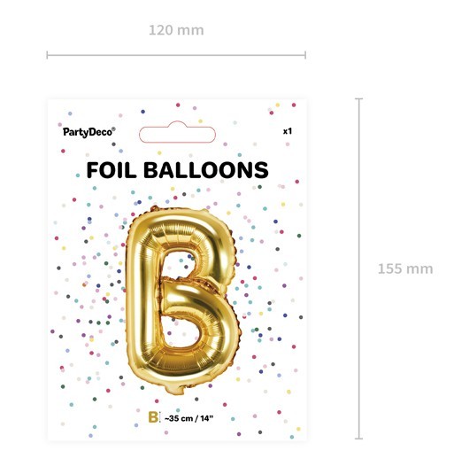 Folienballon B gold 35cm 5