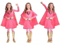 Vorschau: Pink Supergirl Kostüm für Mädchen