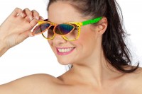 Gesprenkelte Neon Partybrille