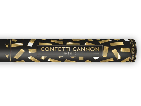 Gouden strips confetti kanon 40cm