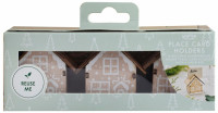 Preview: 6 place card holders wooden houses